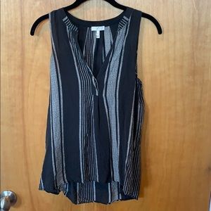 Joie Charcoal & White Striped Tank